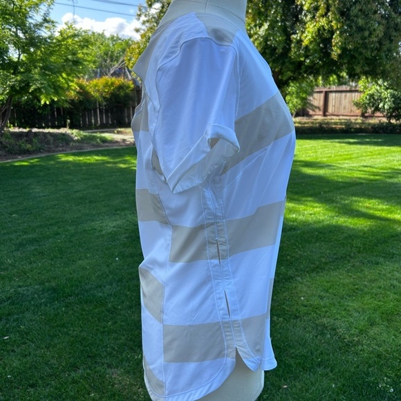 Lululemon Lightened Up Short Sleeve Striped Top | Size 12 - Picture 11 of 13